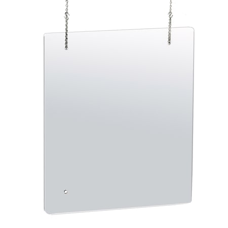Azar Displays Hanging Clear Acrylic Plexiglass Shield Cashier PPE 30"x40", PK2 179966-100
